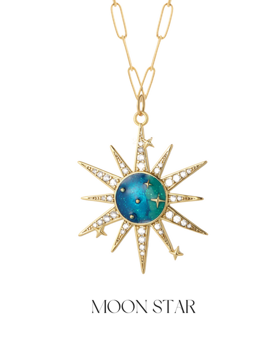 Moon star necklace