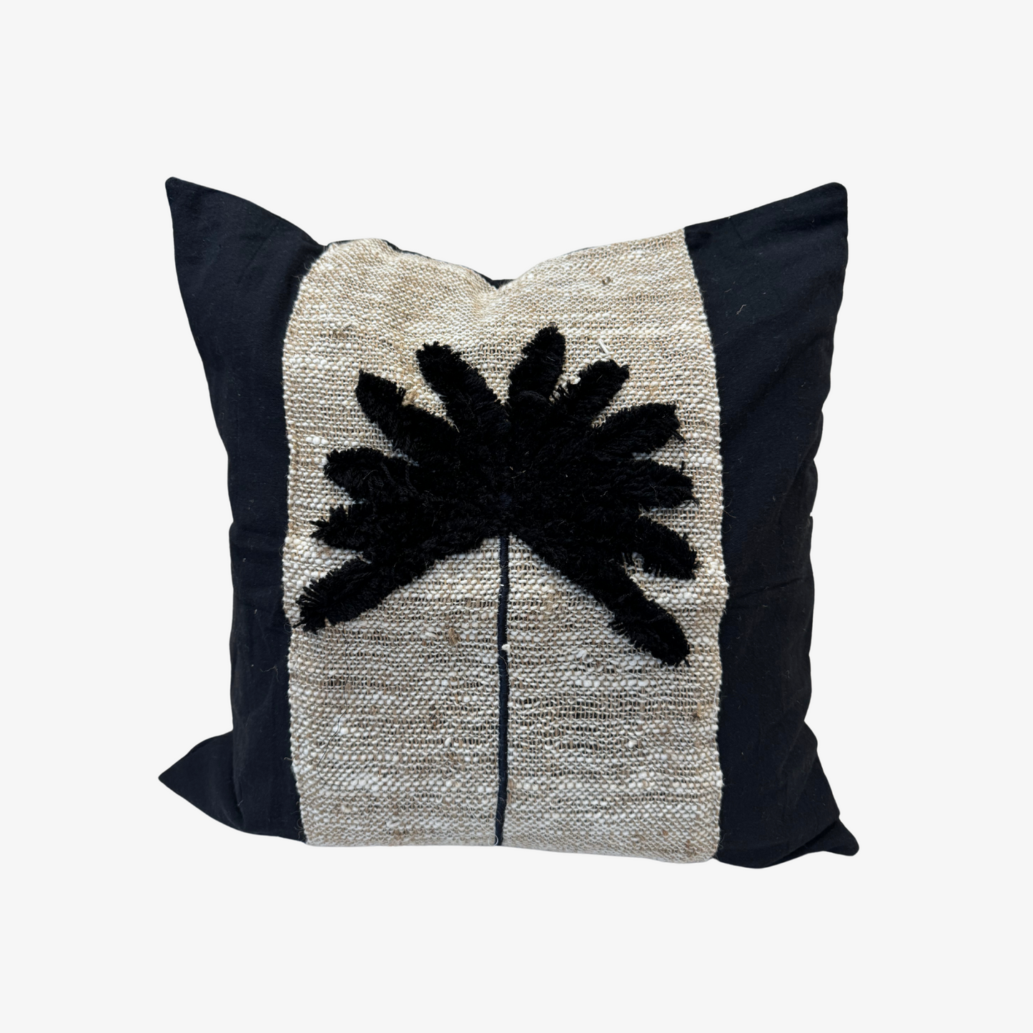 Coussin Palmier Noir