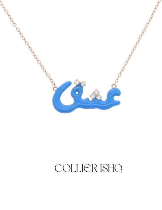 Collier ISHQ BLEU