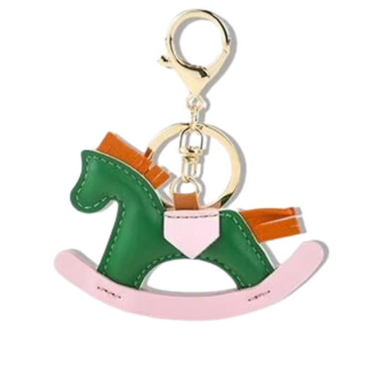 Porte-clés Cheval à Bascule Vert